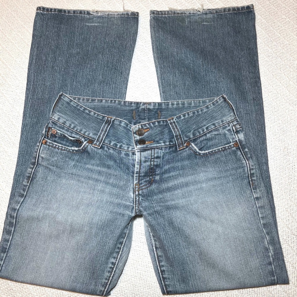 Hollister Made in Hong Kong Y2K Low Rise Bootcut Original Lowercase Logo Size 7